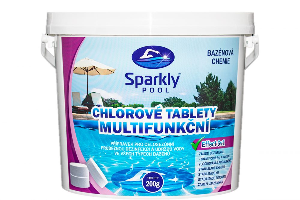 SparklyPool Sparkly POOL Multifunkční 6v1 tablety 200g 3 kg